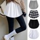 thumbnail image 2 of Falda de algodón con dobladillo desmontable para mujer, camisa falsa con cola, elástica, Irregular, a la moda, novedad de 2023, 2 of 4