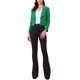 thumbnail image 2 of CHAQUETA BLAZER CORTA DE MUJER CON SOLAPA Y MANGAS RUCHADAS INSPIRADA EN CHIC, TALLA M, VERDE EMERALDA, 2 of 6