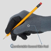 Dex Fit NR450 Grey Work Glove (Nitrile Rubber Coated, Warm Fleece, Medium) - 3 Pairs