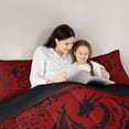 thumbnail image 5 of Castle Fairy Boys Girls Magical Dragon Twin Comforter Sets,Gothic Style Bedding Set, 5 of 8