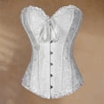 thumbnail image 3 of Corsé con ribete de encaje floral Sunnimix Top Gothic Blanco XL, 3 of 7