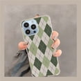 thumbnail image 2 of Sage Green Argyle Case for iPhone 12 Pro Max,Aesthetic Art Design Pattern TPU Shock-proof Cover Case, 2 of 6