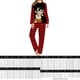 thumbnail image 2 of Conjunto De Pijamas De 2 Piezas Conjunto de pijama familiar de 2 piezas Conjunto informal de manga larga con estampado de alce y pantalones Traje diario Ygjytge Mamá Rojo M para Mujer, 2 of 5