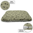 thumbnail image 3 of Vine Pet Bed, Rustic Vineyard Illustration with Monochrome Bunch of Grapes on Tender Vine Stems, Resistant Pad for Dogs and Cats Cushion with Removable Cover, 24" x 39", Khaki and Black, by Ambesonne, 3 of 4