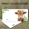 thumbnail image 4 of Calf with Floral Crown Front License Plate,Metal License Plate,Funny Standard Plates Personalized Novelty Decorative For Men/Women/Boys/Girls Car 6×12 Inch, 4 of 7