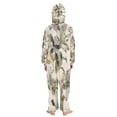 thumbnail image 3 of Soft Big Kids Onesie Pajamas Cozy Loose-Fit Jumpsuits for kids with Pockets for Christmas Lounge & Play Lily Motifs Pattern, 3 of 8