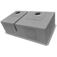 thumbnail image 3 of Ruvati USA RVH7418 33 in. Low-Divide Undermount 40-60 Double Bowl 16 Gauge Rounded Corners Stainless Steel Kitchen Sink, 3 of 7