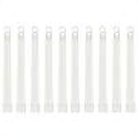10pcs 6 pulgadas Glow Light Sticks Impermeable Supervivencia Senderismo Camping Gear (Blanco)