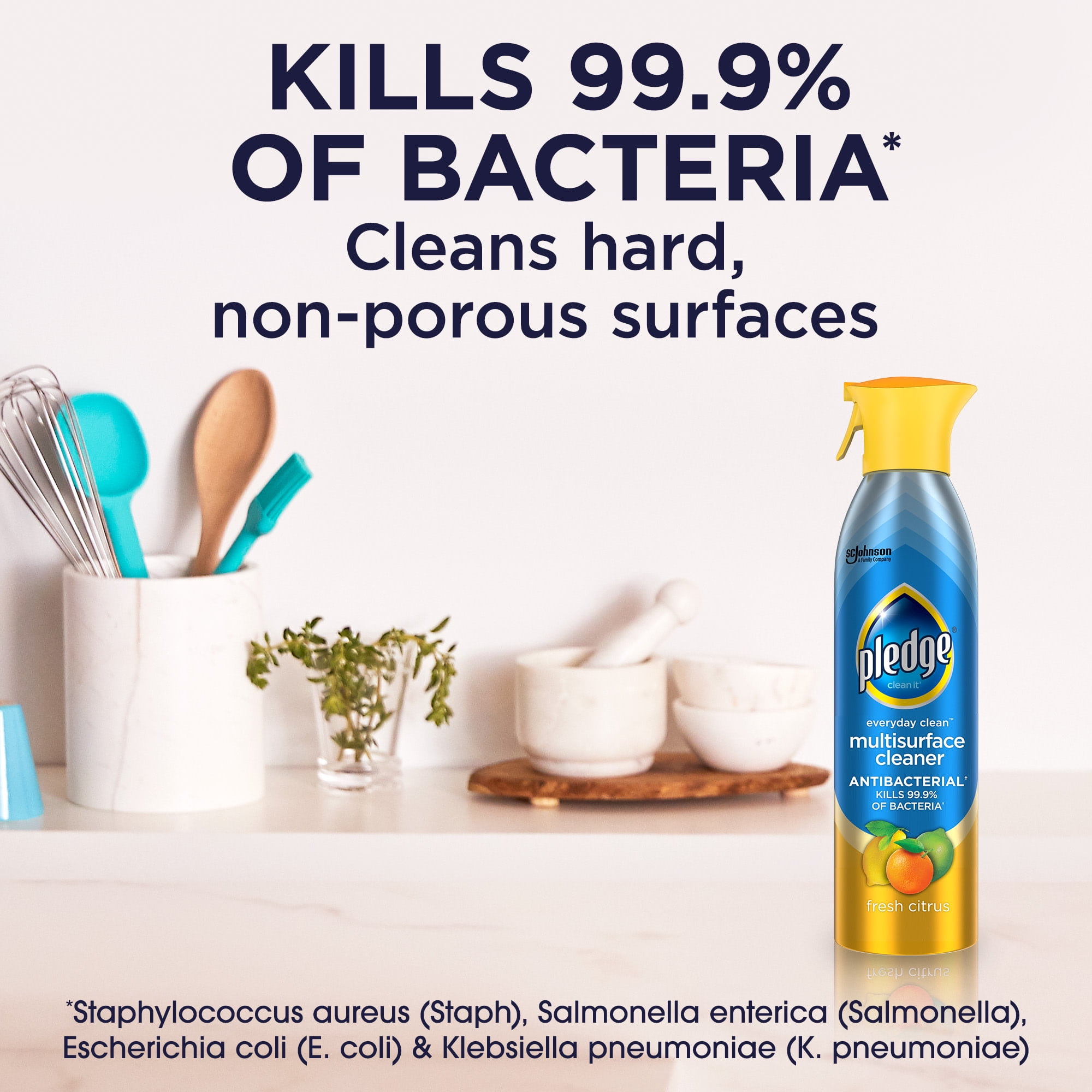 Pledge Antibacterial Multi-Surface Cleaner Spray, Fresh Citrus