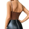thumbnail image 6 of UAYOTSE Lace Bustier Corset Tops for Women Sexy Going Out Party Club Top,Coffee M, 6 of 7