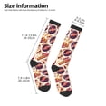 thumbnail image 2 of Fotbe rock music Skull record Calcetas Divertidas Estampadas para Hombre y Mujer, Calcetas de Algodón hasta la Rodilla para Caminar, Correr, Enfermería y Embarazo, 2 of 6