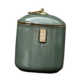 thumbnail image 2 of deevoka Ceramic Tea Storage Jar Can Coffee Container for Pantry Coffee Beans Kitchen Green, 2 of 9