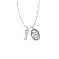 thumbnail image 2 of Delight Jewelry Silvertone Mini Open Peace Heart Key Best Mom Ever Charm Necklace, 2 of 4