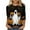 QR1-Multicolor, variant on VKOYWKM Halloween Ghost Shirts for Women 3/4 Length Sleeve Women Tops Spooky Graphic T Shirts Funny Crew Neck Party Tunic Top Blouses