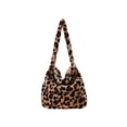 thumbnail image 3 of Bolsa Retro mujer felpa leopardo amor de hombro invierno grandes (leopardo) Likrtyny  Para Estrenar, 3 of 9