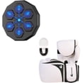 thumbnail image 1 of Kit de Máquina de Boxeo Musical y Guantes de Boxeo 16 Oz Bluelander con Protector Bucal, Blanco con Negro, 1 of 5