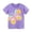 1 Purple, variant on Gyujnb Kids Girls Purple Tee with Funny Sweet Treats Print Cotton Short Sleeve Casual Summer Top,2-3 Years