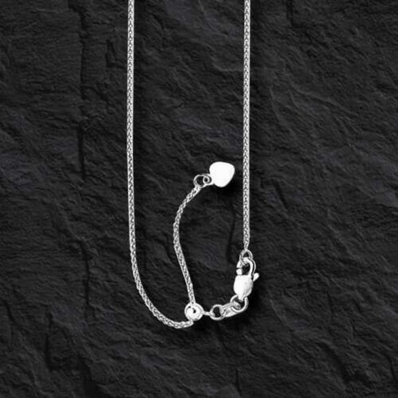14K Gold 1mm Adjustable Wheat Chain