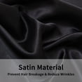thumbnail image 3 of Flxxie Satin Body Pillow Cover - Ultra Soft Cooling 20"x54" Pillowcase for Hair & Skin, Anti Wrinkle - Envelope Closure - 1 Pack - Black, 3 of 5