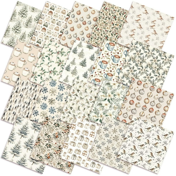 Paquetes de telas FuWeave Boho Navidad 25,4 x 25,4 cm 60 piezas