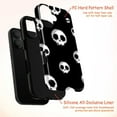thumbnail image 3 of Pixel Skull Halloween Phone Case – Retro 8-Bit Black & White Spooky Design for iPhone 16 15 14 13 12 11 Pro Max Plus Mini, 3 of 6