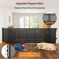 thumbnail image 2 of Retractable Baby Gates for Doorway, Extra Wide Pet Gate for Stairs, Extra Long Child Gates for Large Openings, Mesh Baby Gate, Dog Gate Expandable Gates (Black, 34" Tall x 59" Wide), 2 of 7
