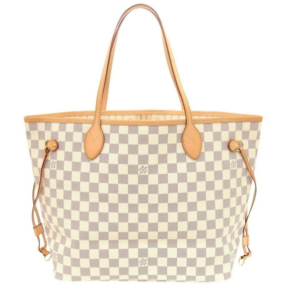 Pre-Owned Louis Vuitton Neverfull MM Damier Azur N51107 Tote Bag