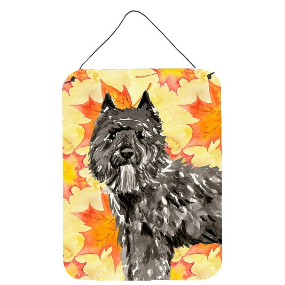 Fall Leaves Bouvier des Flandres Wall or Door Hanging Prints