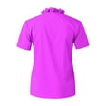 thumbnail image 5 of TKLPEHG Short Sleeve Tops for Women V Neck Ruffles Elegant Shirts Short Sleeve T Shirts Summer Lightweight Solid Color Casual Going Out Tops Loose Blouse(Hot Pink,XL), 5 of 6