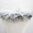 thumbnail image 4 of HUGFEGWE Tulle Ruffled Fake Collar Layered Black White Mesh Clown Choker Ribbon Victorian Neck Ruff Cosplay Shawl Victoria CJB91-90129, 4 of 7