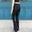 Black(New), variant on PNTUTB Women's Fashionable Loose Elastic Waist Flare Pants Solid Color Comfoetable Sports Yoga Pants