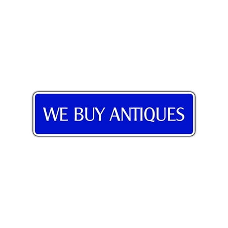 Antiqued Metal Coins Antique - We Buy Antiques Metal Street Sign Gold Jewelry Coins Crafts Wall Art Décor 4x13.5