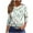 Green-Shirts, variant on Jsaierl 3/4 Length Sleeve Womens Tops Summer Crew Neck Shirts Dressy Print Ladies Blouses Soft Vacation T-shirts Top S-5XL