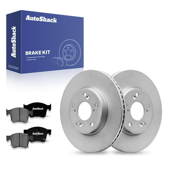 AutoShack 11.53" (292.8 mm) Front Vented Brake Rotors Coated   Premium Ceramic Brake Pads | Replacement for 2023-2025 Honda Accord | 6-PC Brake Kit | ArmorStop