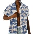 thumbnail image 2 of Garronmavis Coconut Tree Matching Couple Outfits Men's Button Up Shirt Size 6XL Comfort Summer Beach Tops Large Tall Shirts and Women's Short Sleeve Shirts Hawaiian Tops, 2 of 8