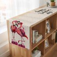 thumbnail image 6 of Table Runners 90 Inches Long Dress Scarves, Valentine's Day Farmhouse Coffee/Dining/Kitchen Table Runner for Living Room, Red Flamingos Roses Love Romance Beige 13x90 Inch, 6 of 9