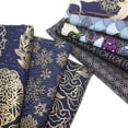 thumbnail image 2 of Tela de algodón 100 % color bronce para manualidades de hanfu, kimono japonés, bolsos de costura, patchwork, tapicería, tela azul marino, algodón artesanal, 2 of 5
