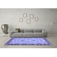 thumbnail image 3 of Ahgly Company Indoor Square Abstract Blue Modern Area Rugs, 3' Square, 3 of 4