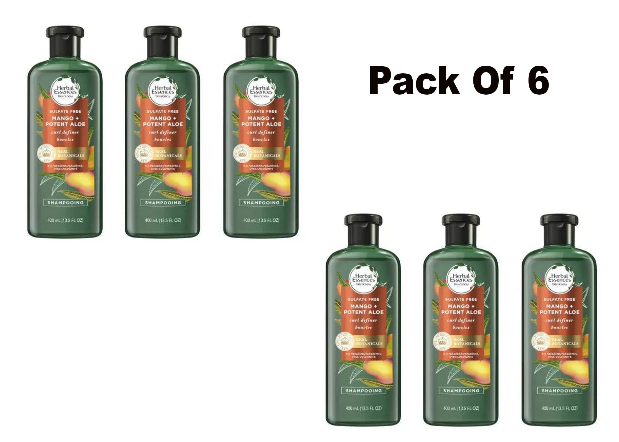 6 x Herbal Essences Sulfate Free Mango + Potent Aloe curl definer