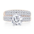 thumbnail image 2 of AFFY 1.75 Carat Round Moissanite Diamond Wedding Bridal Ring Set 14K Rose Gold over Silver-4.5, 2 of 8