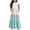 Girls Dresses Light Blue, variant on Girls Summer Maxi Dresses with Pockets 2025 Size 6-12 Kids Trendy Ruffle Short Sleeve Crewneck Color-Block Loungewear Long Dress