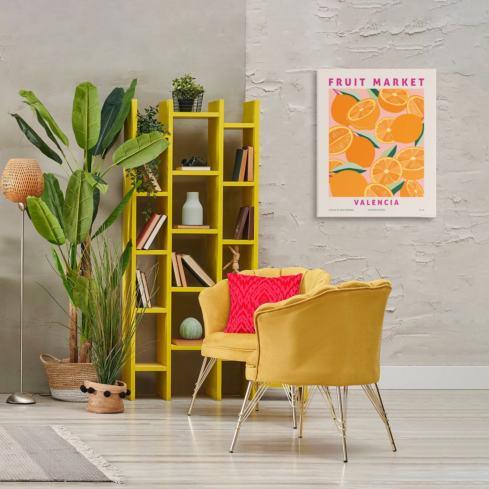 Stupell Industries Fruit Market Oranges Food & Beverage Painting Wrapped Canvas Art Print Wall Art, 24 x 30