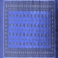 thumbnail image 1 of Ahgly Company Machine Washable Indoor Square Oriental Blue Industrial Area Rugs, 8' Square, 1 of 4