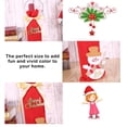thumbnail image 4 of Inteprter Funda de encaje para botella de vino de Navidad, funda protectora de Papá Noel, cerveza de Navidad, botella de vino, ropa de lana, bolsa para Kits de decoración para fiestas Papá Noel Inteprter HA068786-01, 4 of 6
