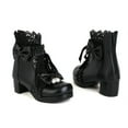 thumbnail image 5 of Mepaouo Platform Boots for Women Goth Bead Lace Lolita Dress Shoes Zipper Ankle Booties, 5 of 8