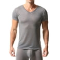 thumbnail image 2 of Dagugfen Mens Short Sleeve Casual Tee Shirts V Neck Breathable Loungewear Lightweight Leisure Tops, 2 of 3