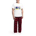 thumbnail image 5 of CafePress - I Stand With Ukraine Flag American Flag Su Pajamas - Men's Light Loose Fit Cotton Pajama Set, 5 of 7