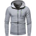 thumbnail image 1 of ORUYROP Sweat à Capuche à Fermeture à Glissière Complet pour Hommes, Mode Automne/hiver 2023, Sweat de Sport Décontracté à Manches Longues, 1 of 6