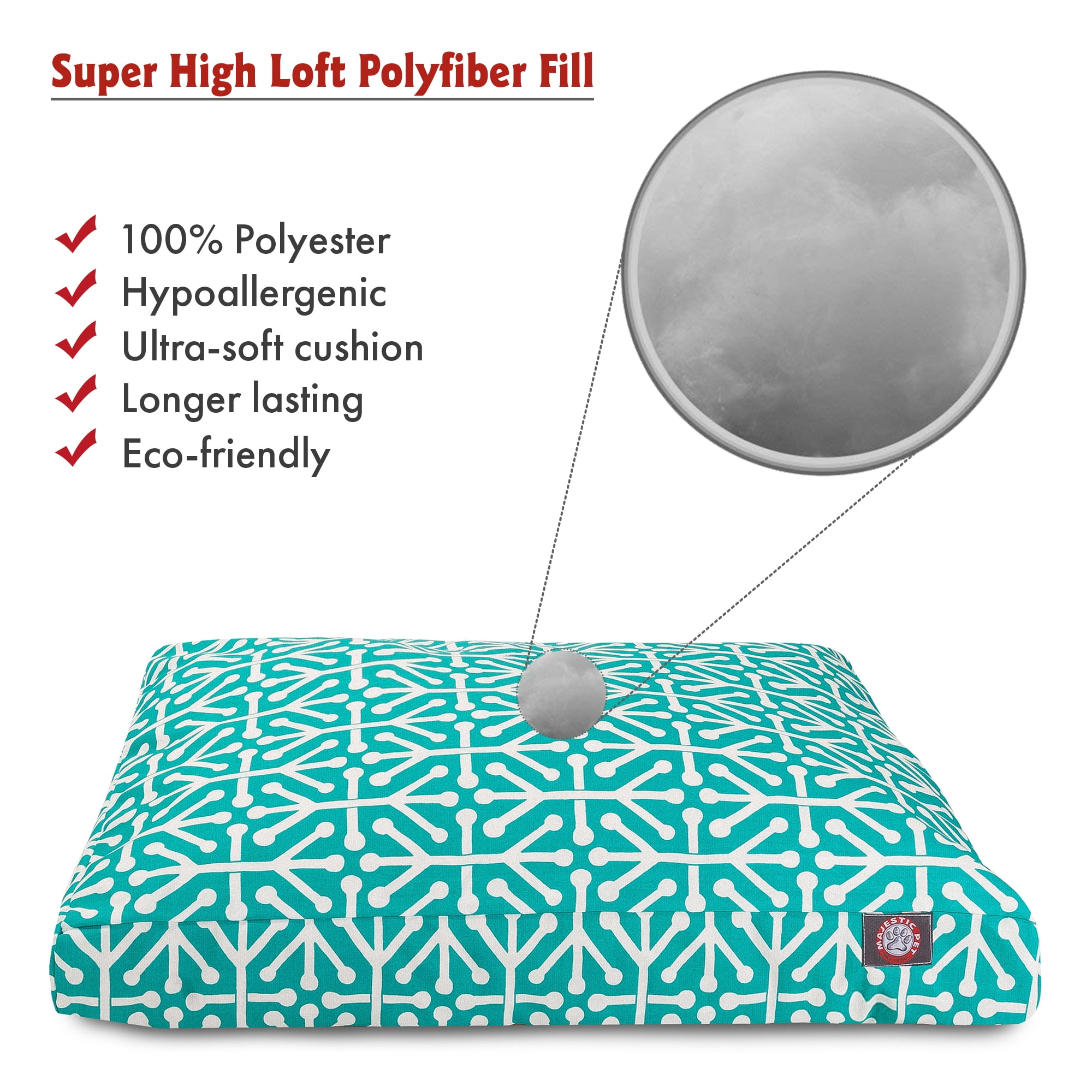 Majestic Pet | Aruba Rectangle Pet Bed For Dogs, Removable Cover, Pacific, Medium