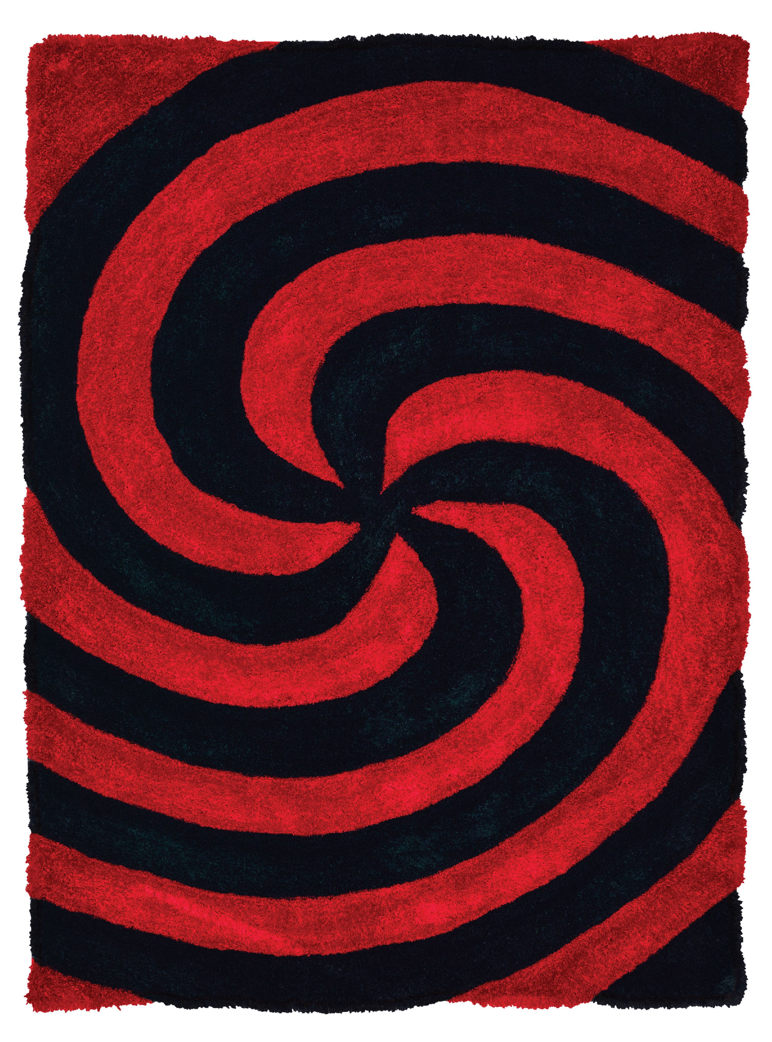United Weavers of America Veria Agba Shag Abstract Shag Contemporary Area Rugs, Black